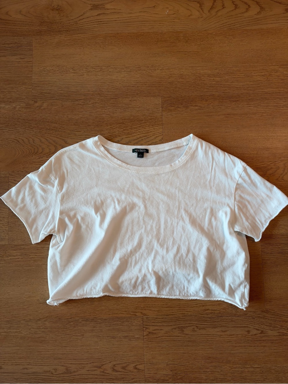 wild fable White Cropped Crewneck Tee